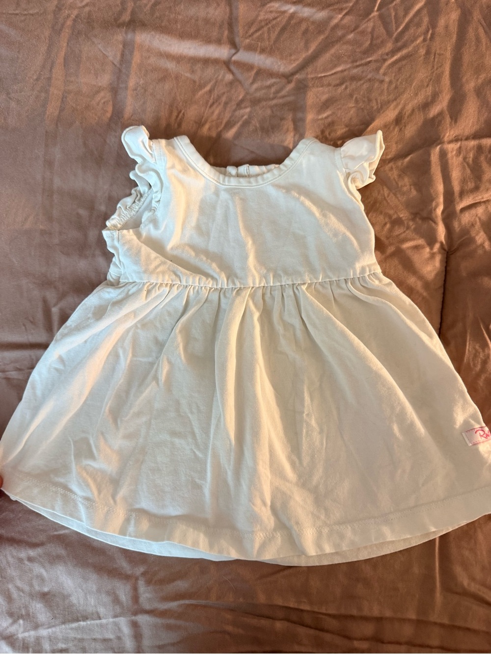 Ruffle butts White Baby Dress